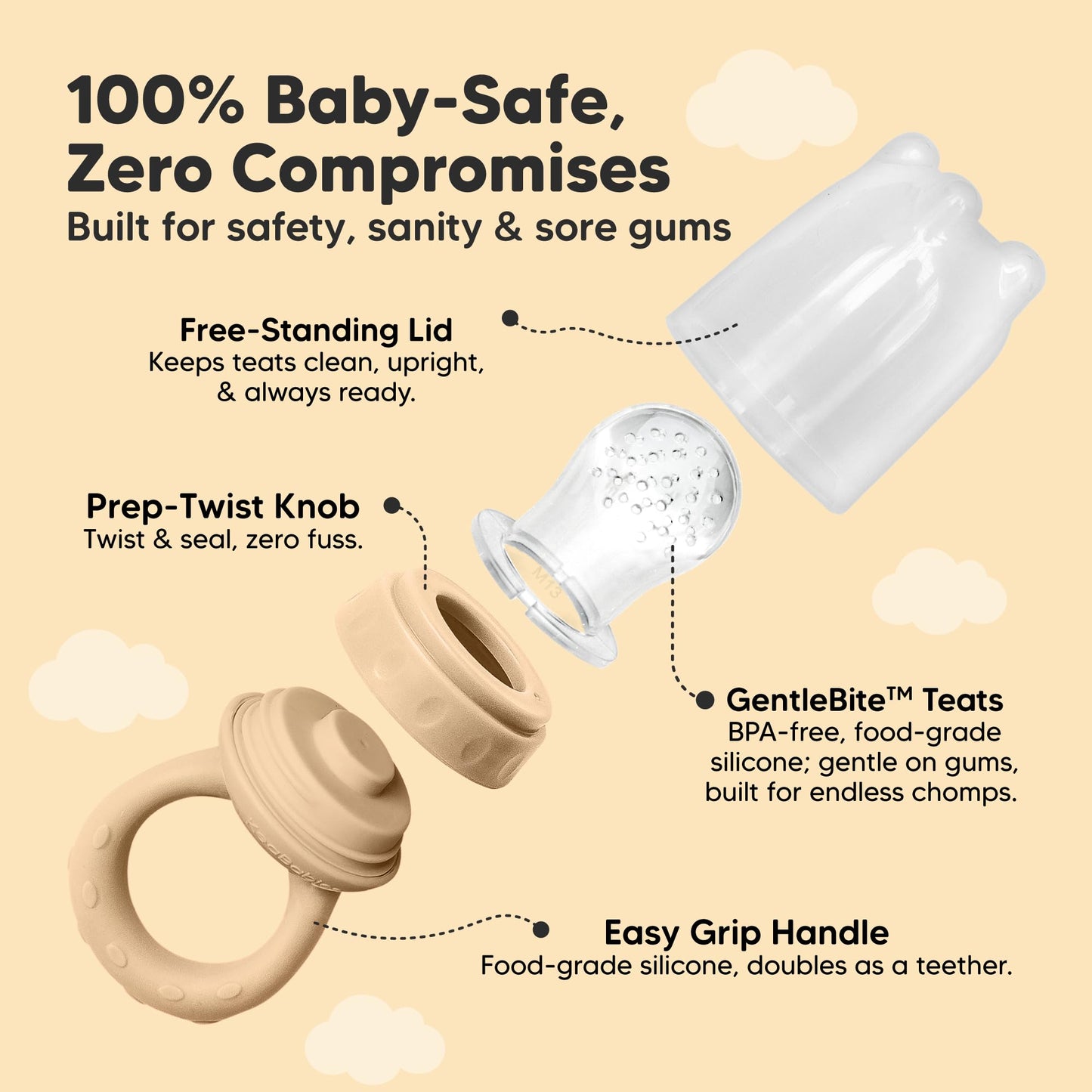 Lil'Prep - Pack de 2 comederos para bebé