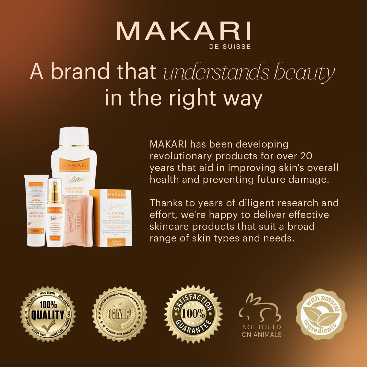 Makari Naturalle Carotonic Extreme Body GLYCERIN 16.6 oz – Reduce la hiperpigmentación, manchas oscuras, cicatrices y radicales libres – Hidrata, aclara y suaviza para una piel sana y brillante