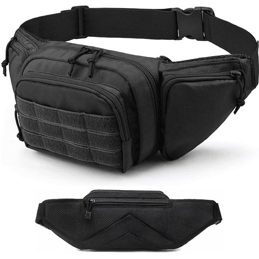 CXJYSD Riñonera Táctica Para Hombre,Riñonera Para Exteriores,Bolso Cruzado Impermeable Multifuncional Con Cremallera,Adecuado Correr Y Actividades Al Aire Libre (negro-05)
