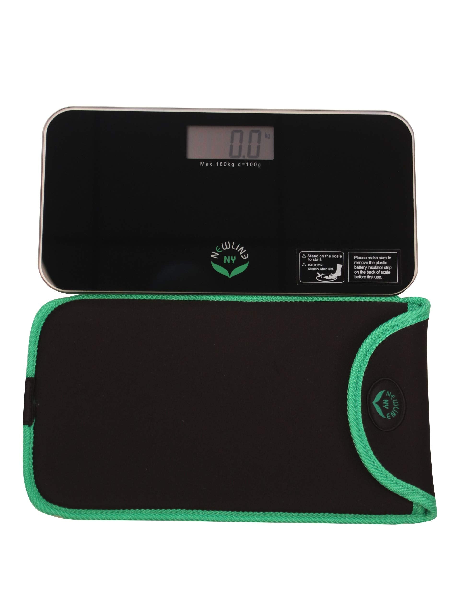 Báscula de Baño Mini NewlineNY blanca negra verde roja con Estuche para Viaje