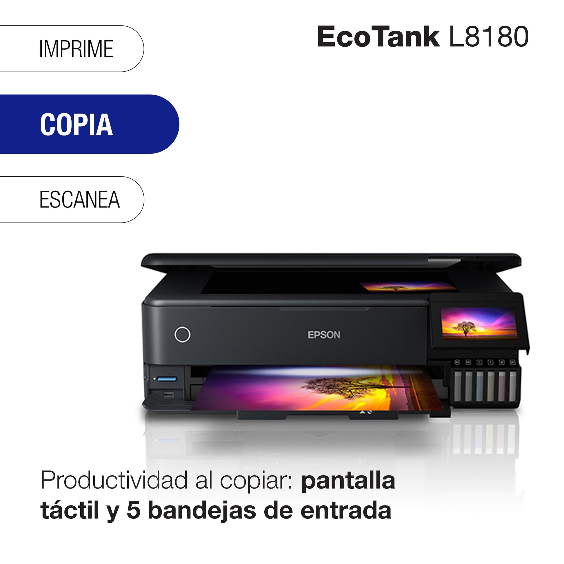 Epson Ecotank Impresora Fotográfica Multifuncional a Color L8180