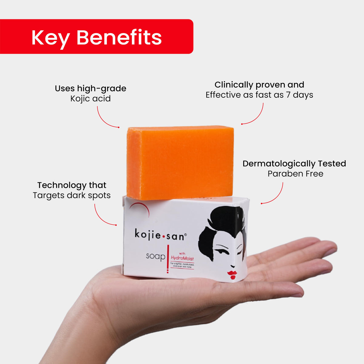 Kojie San Orange Whitening Soap, 3 x 65 g