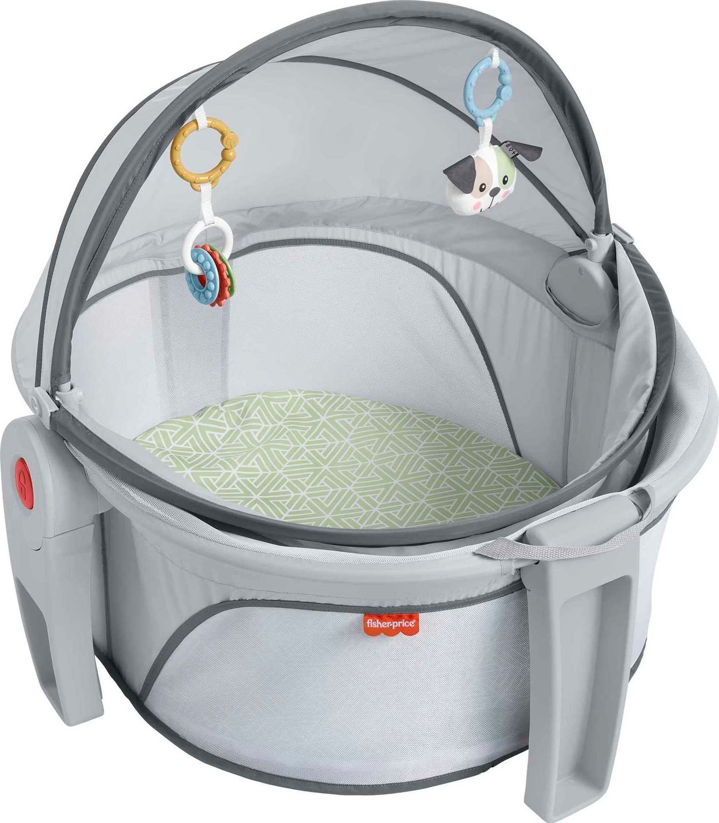 Fisher-Price - Cúpula portátil para bebé, Espacio de Juego de Viaje con Juguetes para recién Nacidos y Dosel, perfección para Cachorros