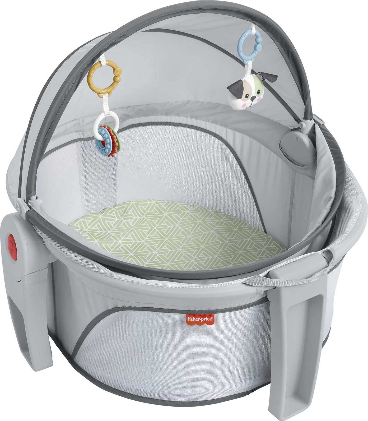 Fisher-Price - Cúpula portátil para bebé, Espacio de Juego de Viaje con Juguetes para recién Nacidos y Dosel, perfección para Cachorros