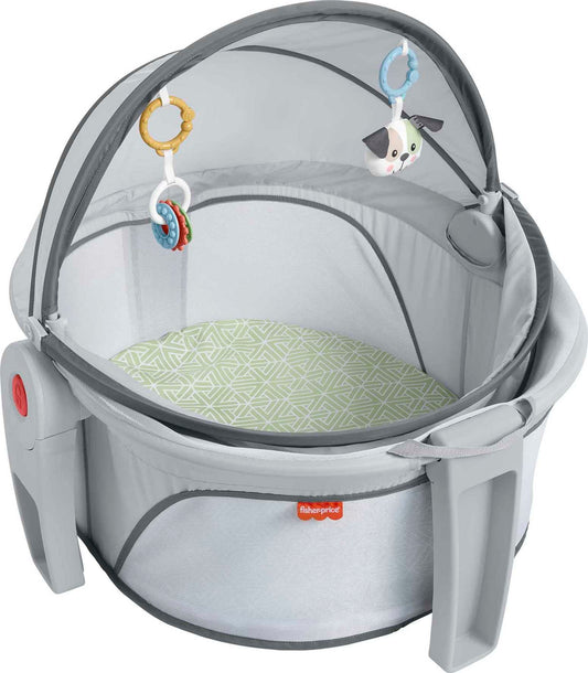 Fisher-Price - Cúpula portátil para bebé, Espacio de Juego de Viaje con Juguetes para recién Nacidos y Dosel, perfección para Cachorros