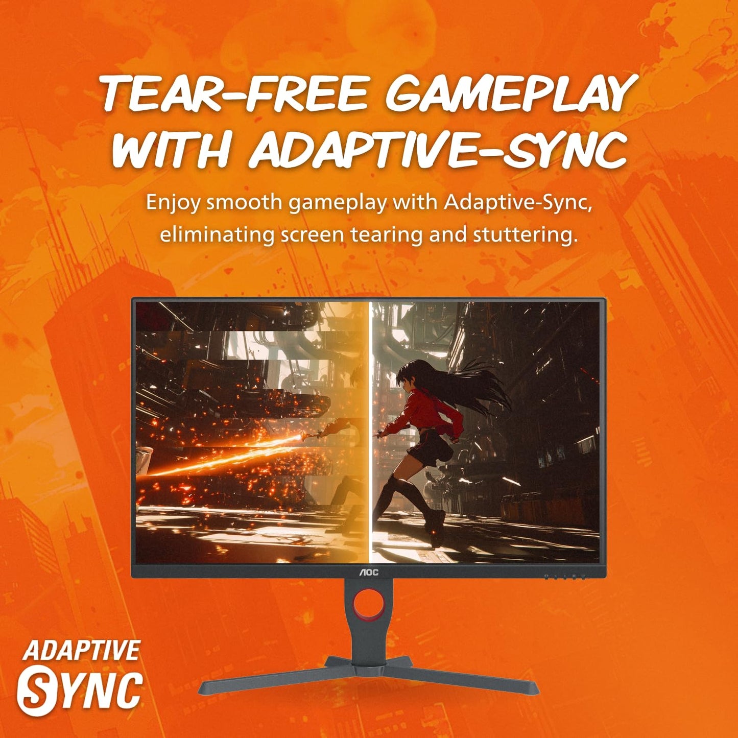 AOC Q27G10ZE Monitor para juegos de 27 pulgadas, QHD 2560 x 1440, hasta 260Hz 0,5 ms, HDMI 2.0 x2, DisplayPort x1, 3 lados sin marco, consola lista para juegos