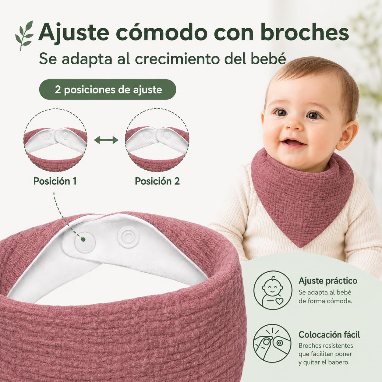 Baberos Bandana 8 Piezas, YDGAKN Baberos para Bebé, Algodón Puro, Altamente Absorbentes, Dentición y Babeo para Recién Nacidos, Niños y Niñas