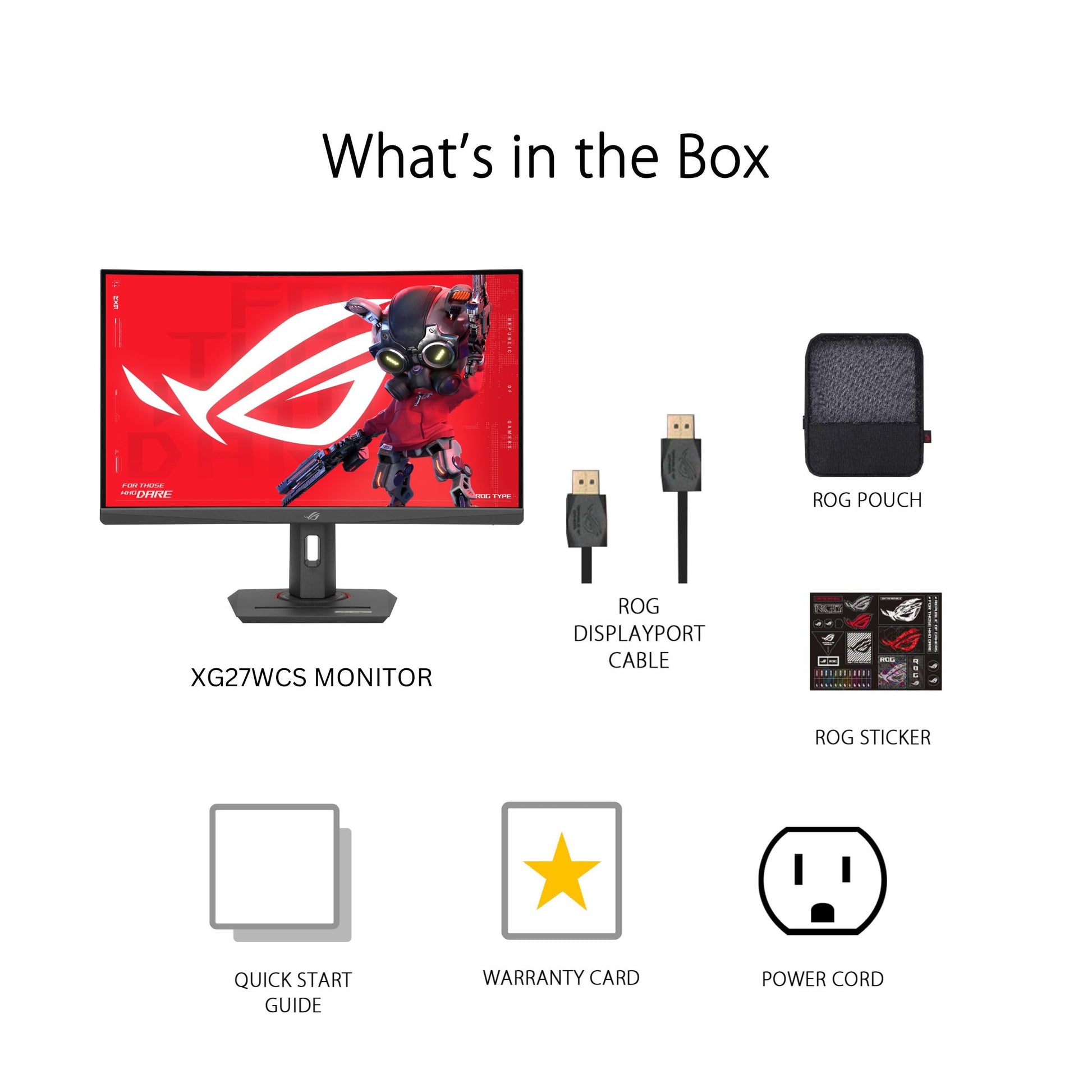 ASUS Monitor Gamer ROG Strix XG27WCS USB Type-C: 27 Pulgadas, 2560 x 1440, Curvo, 180 Hz, 1 ms (GTG), VA rápido, Extreme Low Motion Blur Sync