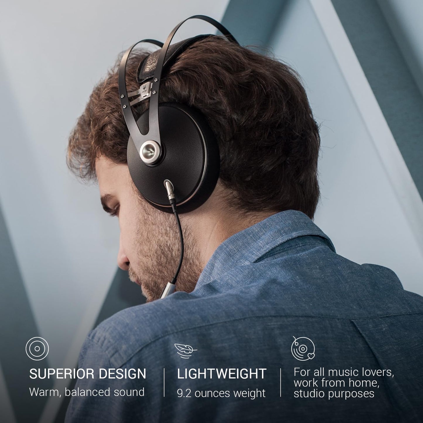 Auriculares Meze 99 Neo Negros con Micrófono y Diadema Autoajustable para Audiófilos
