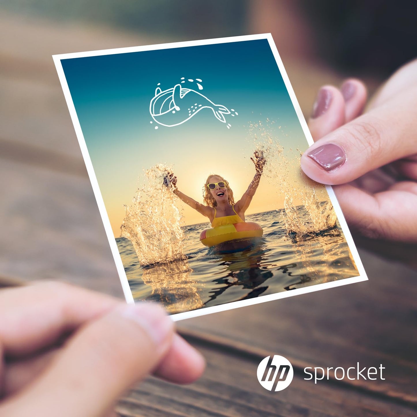 HP Sprocket 3.5 x 4.25” Zink Sticky-Backed Photo Paper (20 Pack) Compatible with HP Sprocket 3x4 Photo Printer