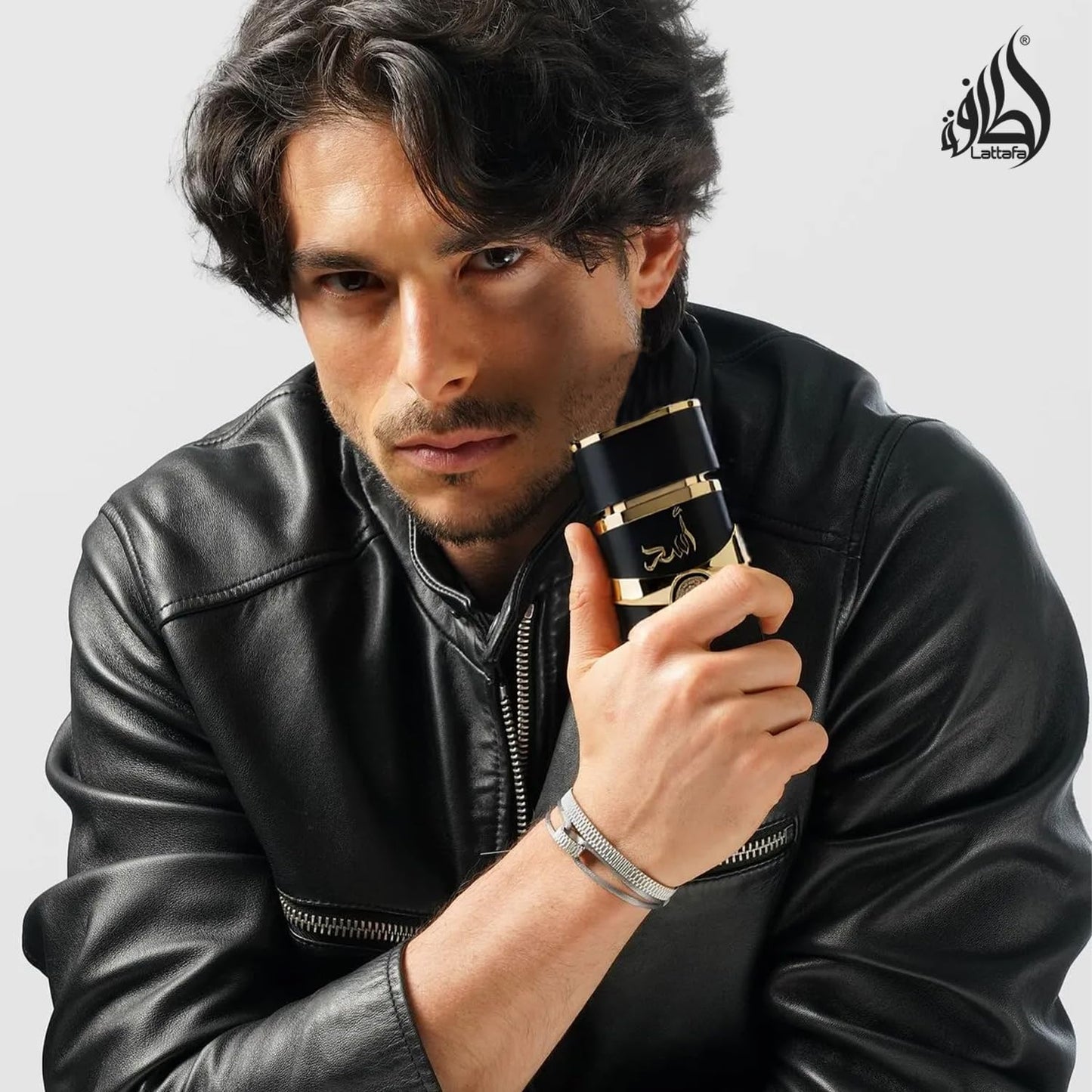 Lattafa Asad Eau de Parfum Spray for Men, 3.4 Ounce