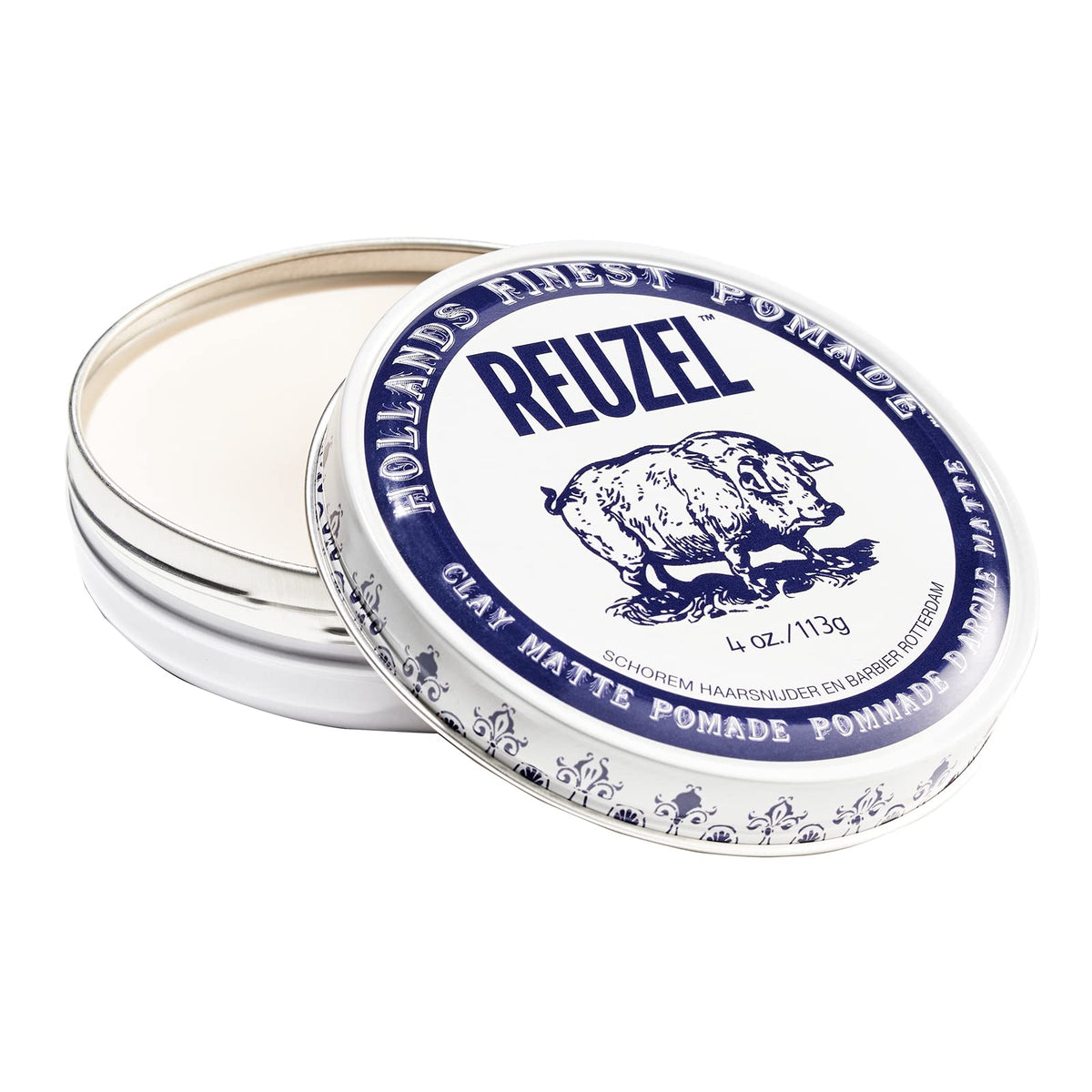 Reuzel Pomada de arcilla mate - Fórmula concentrada de cera para hombre con fijación natural y orgánica - Producto vegano que da volumen y define sencillo de poner y quitar - Fragancia original - 113g