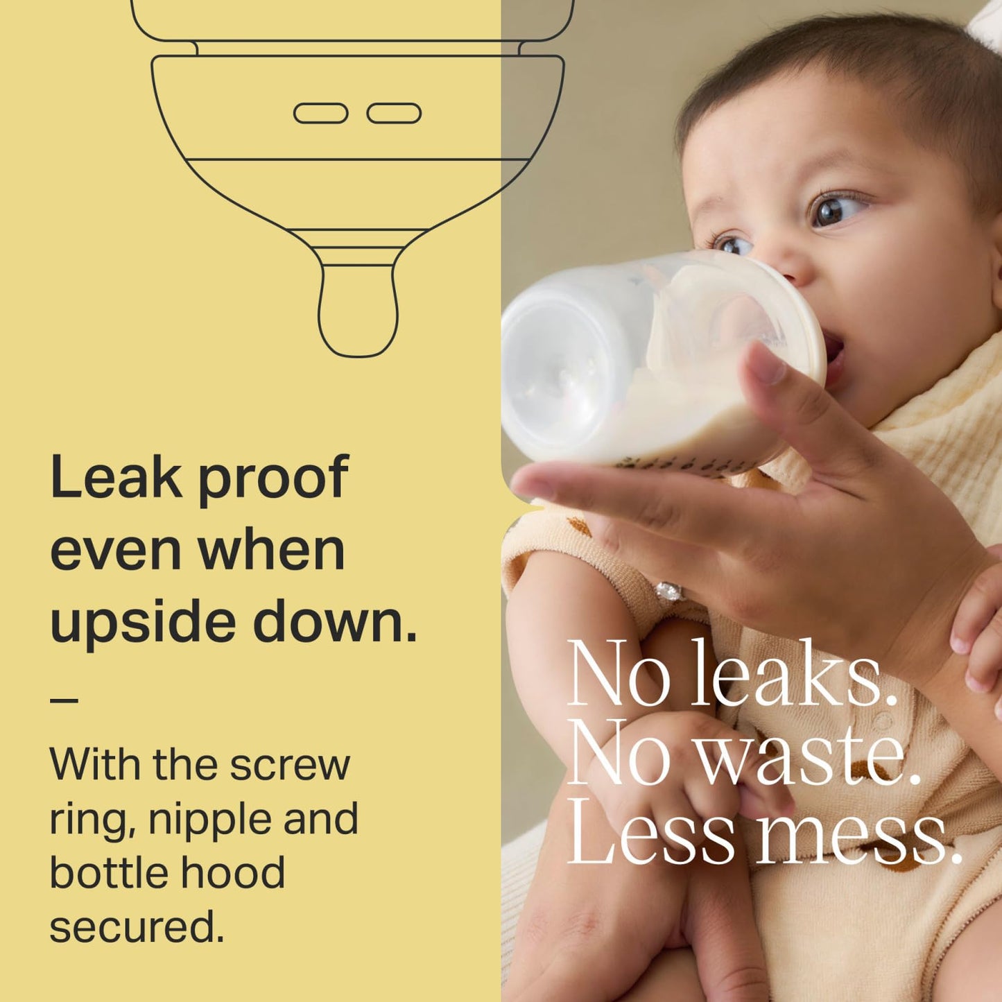 Biberón Tommee Tippee Transparente Closer to Nature con Válvula Anticólico e Incluye Chupete Recién Nacido