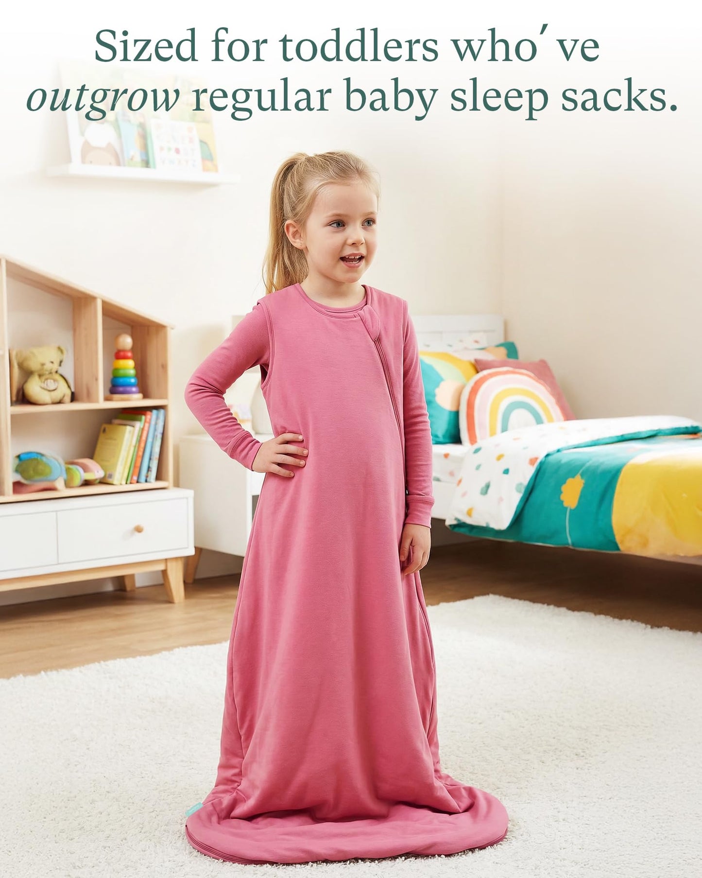 PurComfy Saco de Dormir Supersuave 1.0 TOG, Saco de Dormir Premium de Bambú y Viscosa para Bebé, Saco de Dormir con Cremallera Segura de 2 Vías 0-3 Meses (Coral)