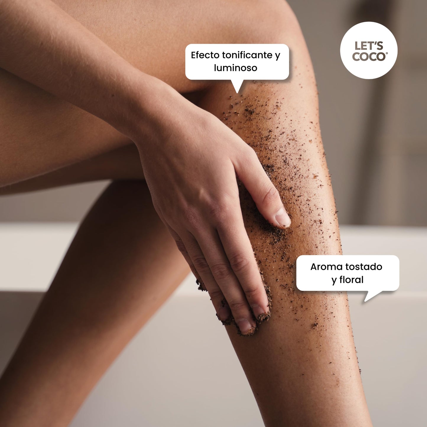 LET'S COCO | Exfoliante Corporal Anti estrías y cicatrices. Let’s Coco Smooth - Exfoliante de Café, Para Uso en Todo el Cuerpo - Contenido Neto 200 Gr – 7 Oz
