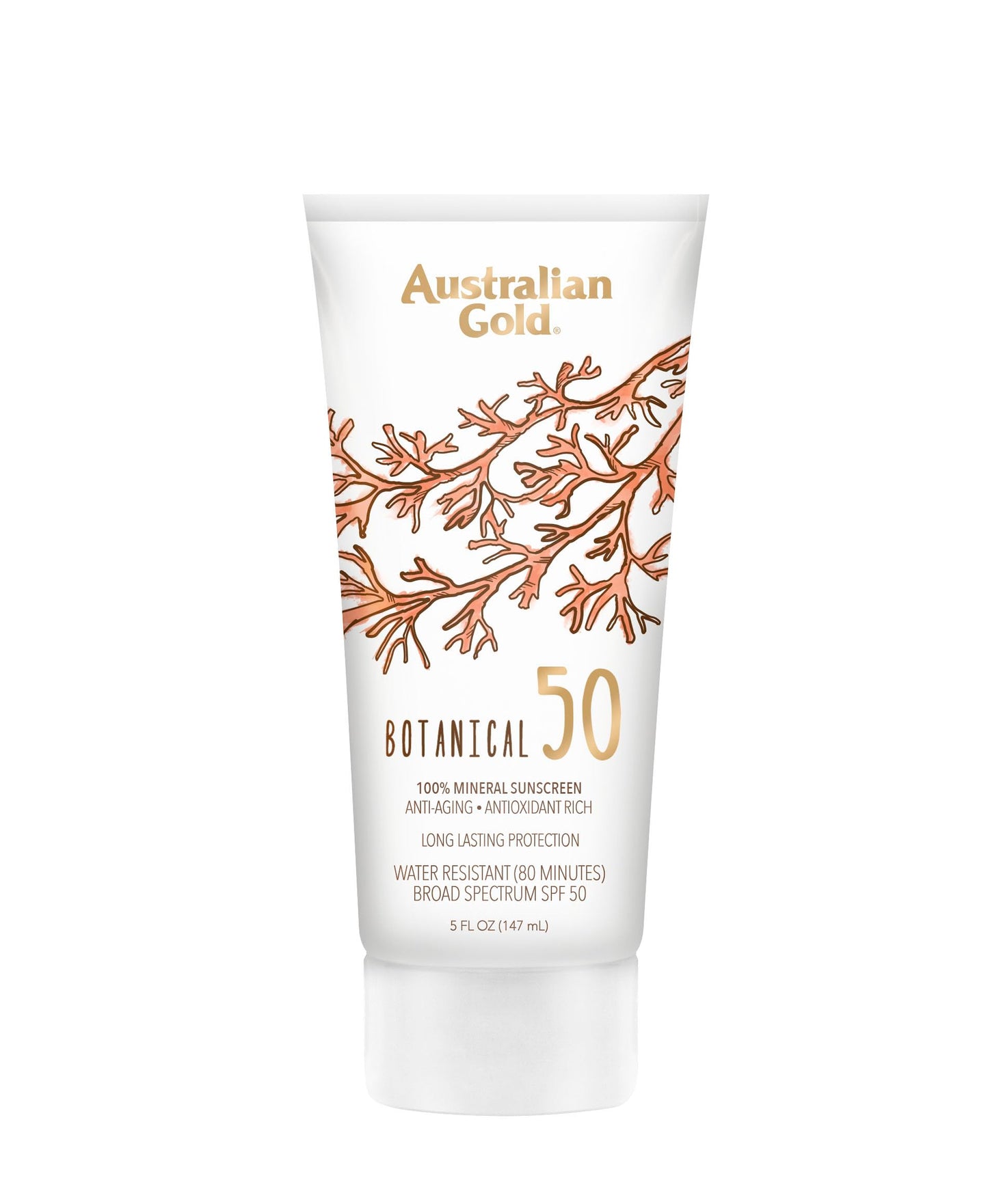 Australian Gold Botanical Sunscreen SPF 50 Mineral Lotion, 5 Fl Oz