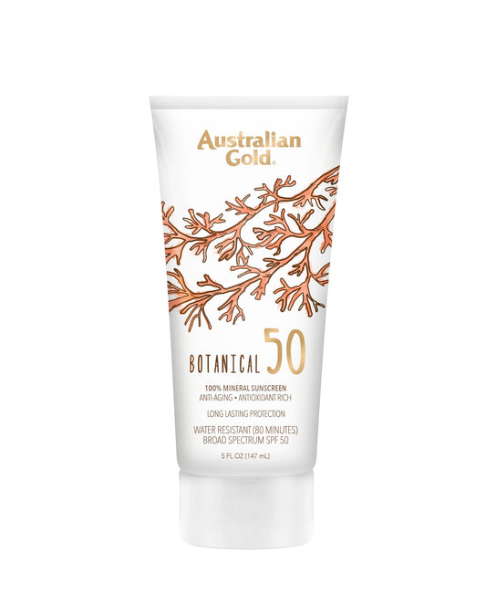 Australian Gold Botanical Sunscreen SPF 50 Mineral Lotion, 5 Fl Oz