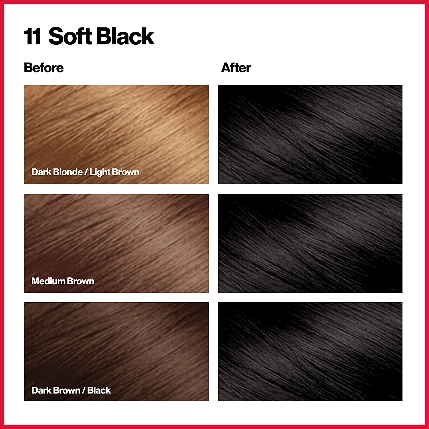 Revlon ColorSilk Beautiful Color, Soft Black [11] 1 ea (Pack of 3)