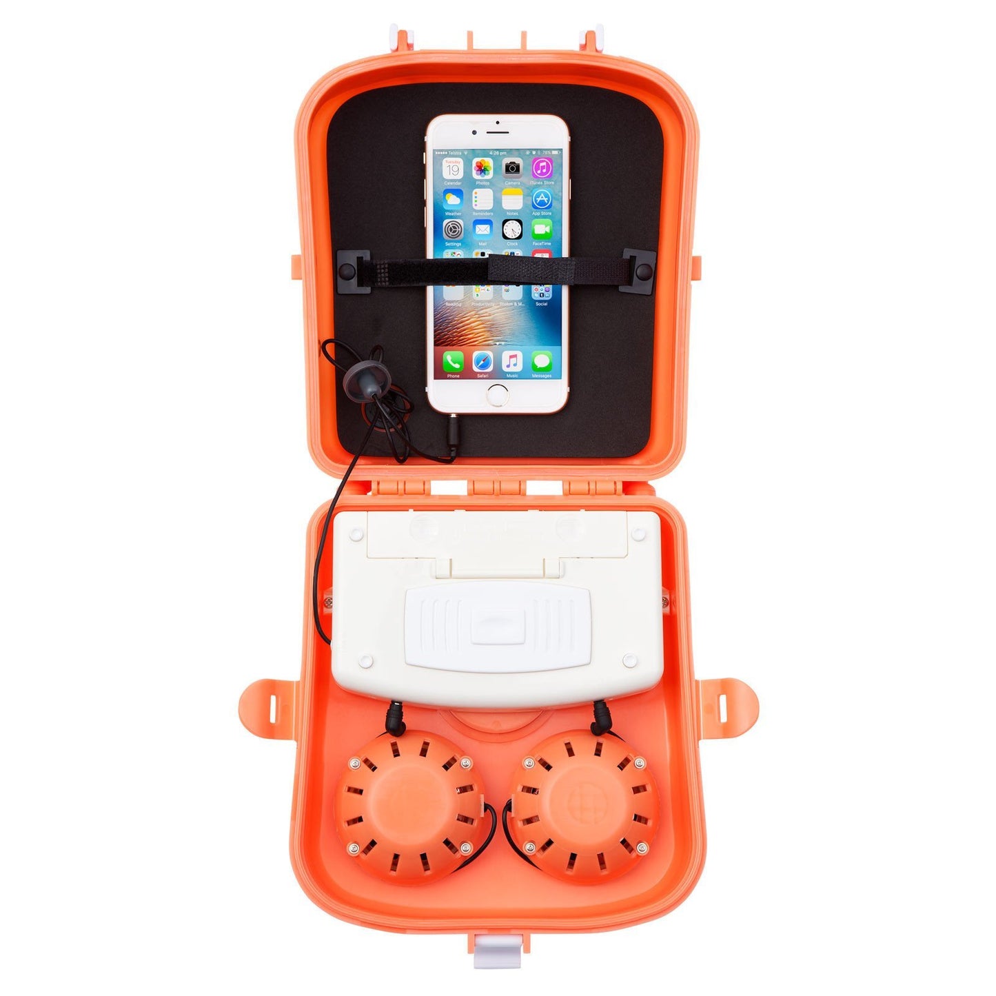 SunnyLife Altavoz y radio de playa para mujer, naranja/fiesta de bloques, Talla unica