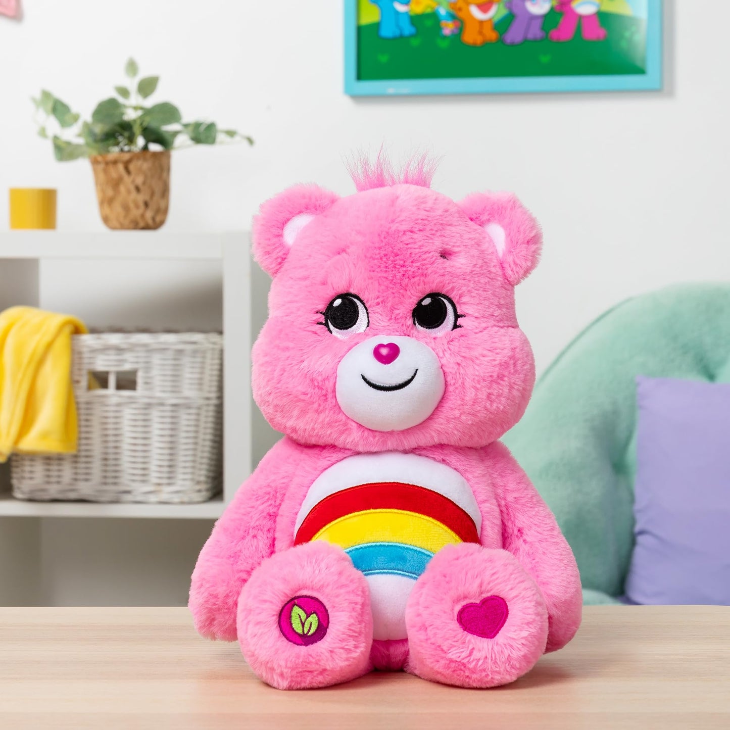 Care Bears Oso de Peluche, 14 Pulgadas - Cheer Bear