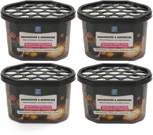 Cajas Absorbentes de Humedad YITIKA Negro Eficiencia Sin Fragancia 4 Unidades