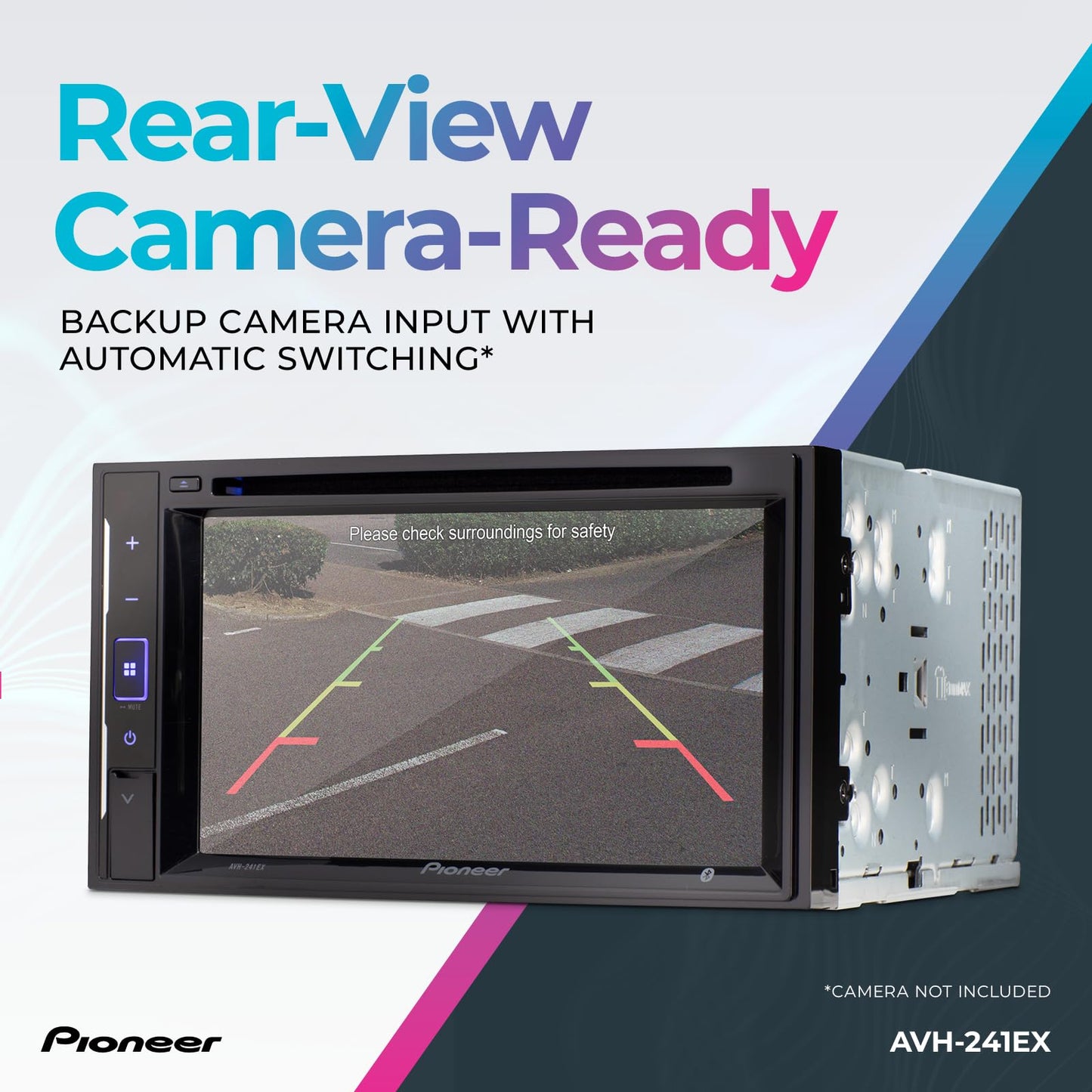 Receptor de CD/DVD Doble Din Pioneer Negro con Amazon Alexa y Bluetooth, Pantalla Táctil de 6.2 Pulgadas y Cámara de Respaldo