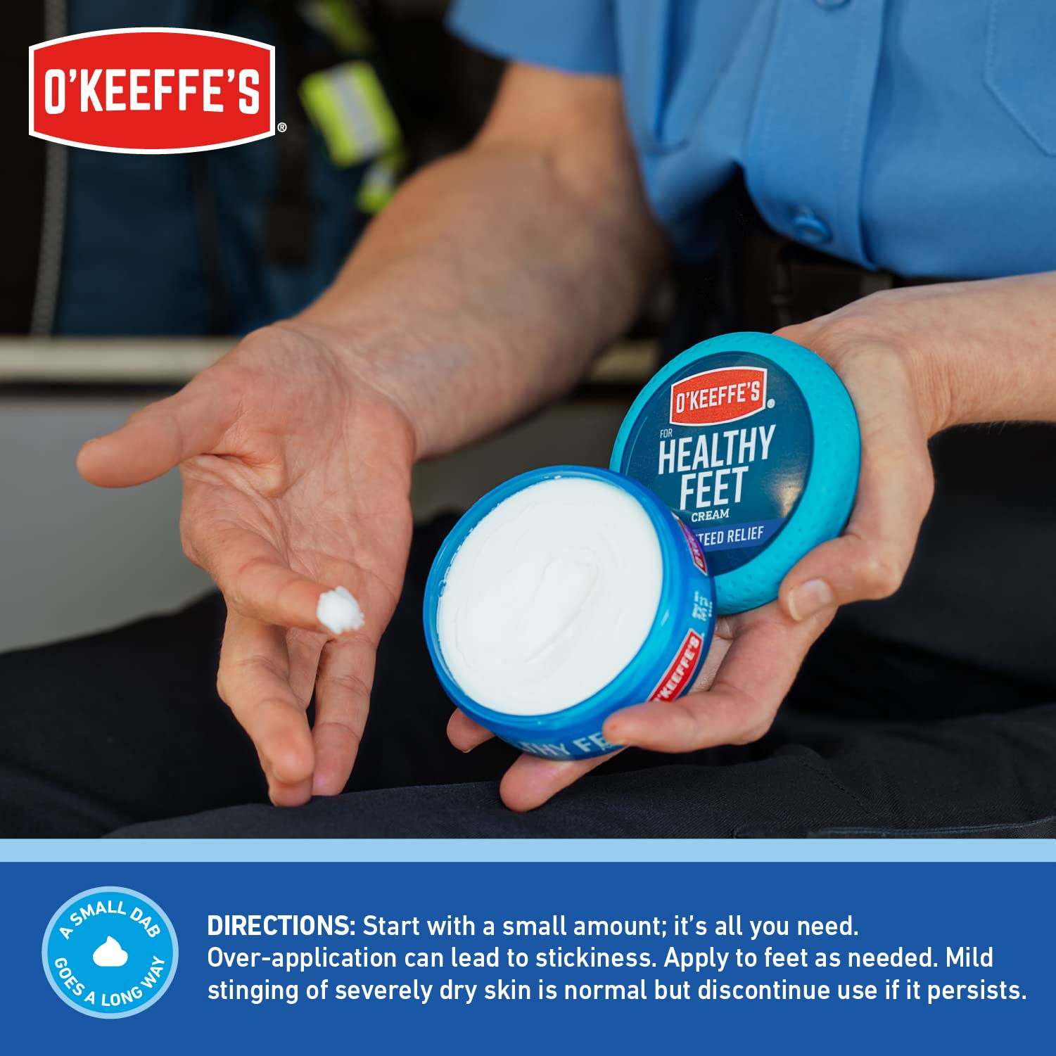 O'Keeffe's - Crema para pies Healthy Feet, tarro de 3.2 onzas (paquete de 2)