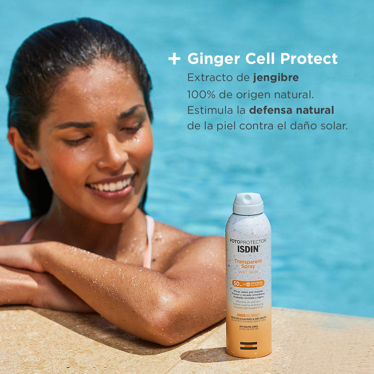 Isdin Fotoprotector spf 50 + Transparent Spray Wet Skin 250 ml - Protector Solar + Fotoprotector spf 50 + Gel Crema Dry Touch 50 ml - Protector Solar