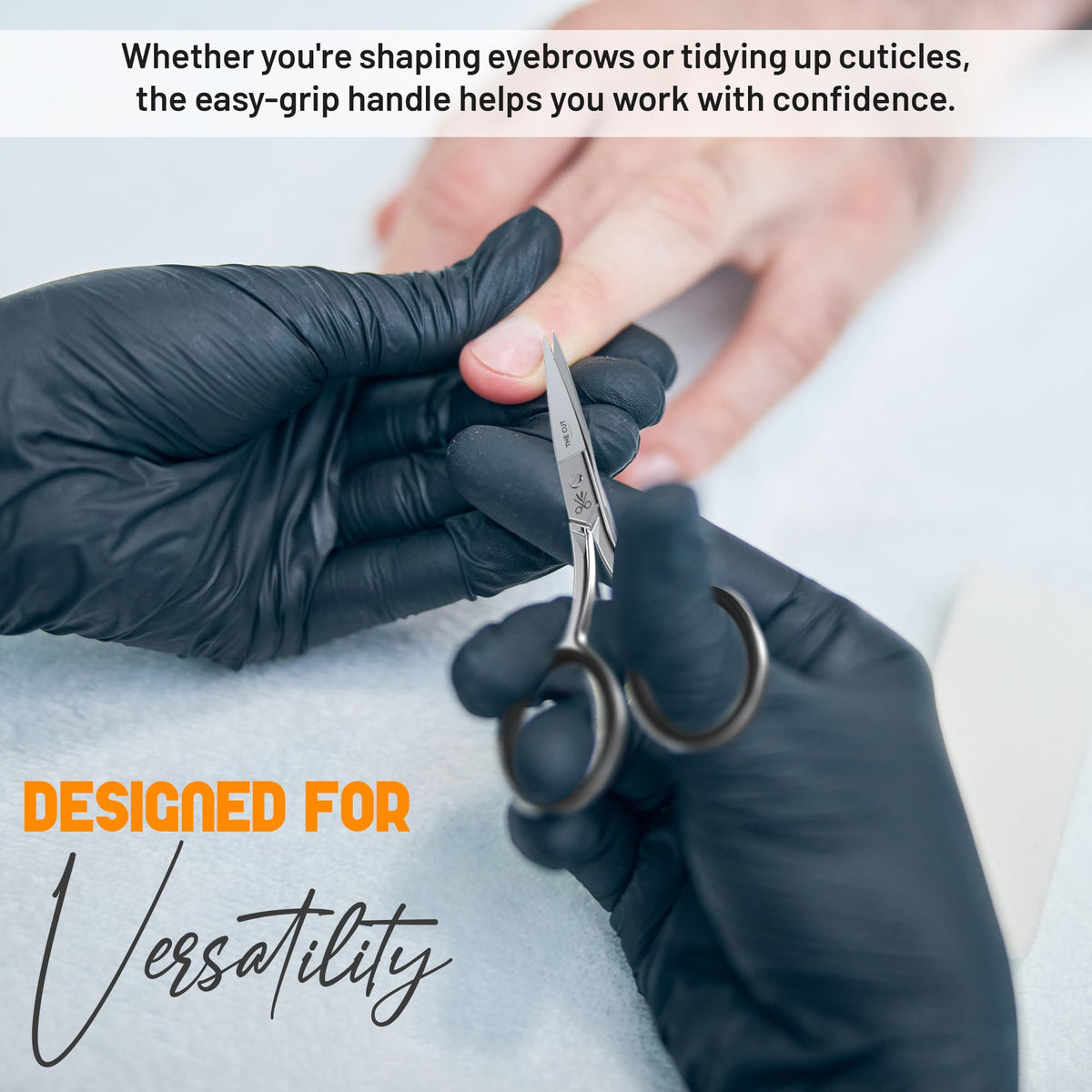 The Cut Factory- 4" Top of The Line Facial Hair Scissors For Men Women - Eyebrow Scissors Grooming Scissors Mustache, Nose, Beard, Eyebrows, Eyelashes Hair Scissors (Bright Polished)