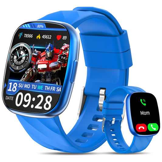 Reloj Inteligente Transformers Prime Azul con Bluetooth y Monitor Deportivo IP68 para Niños