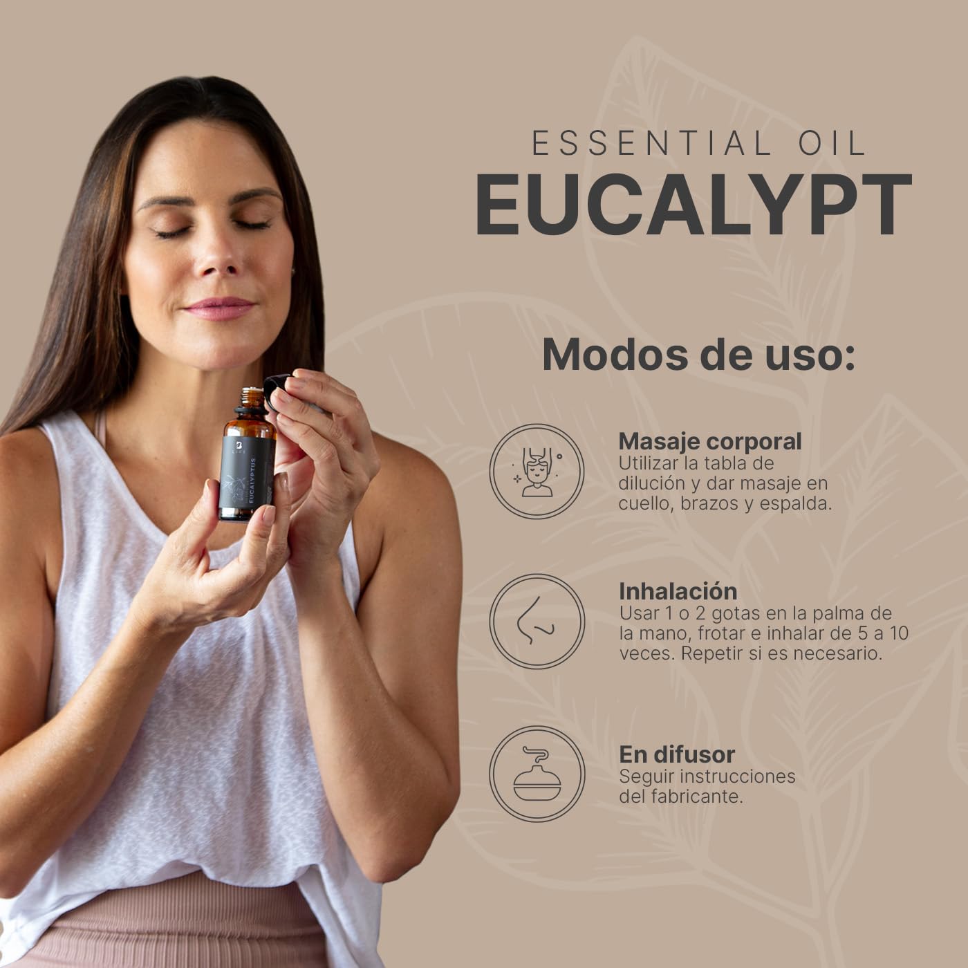 Aceite Esencial B Life Eucalipto Ingredientes Puros y Naturales 50 ml
