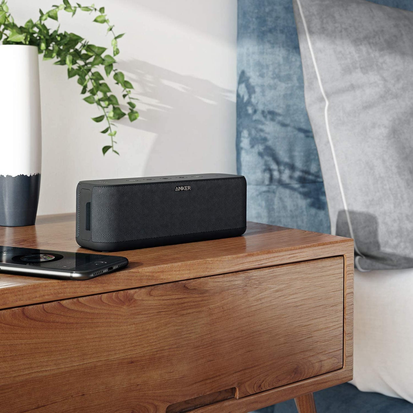 Soundcore by Anker Boost Bocinas Portátiles Bluetooth con Sonido Equilibrado y Graves, 12h de Reproducción, USB-C, IPX7, Impermeable, Ecualizador Personalizable y Emparejamiento Estéreo
