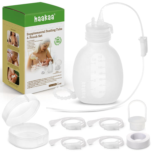 haakaa - Juego de tubo y bolsa de alimentación suplementaria