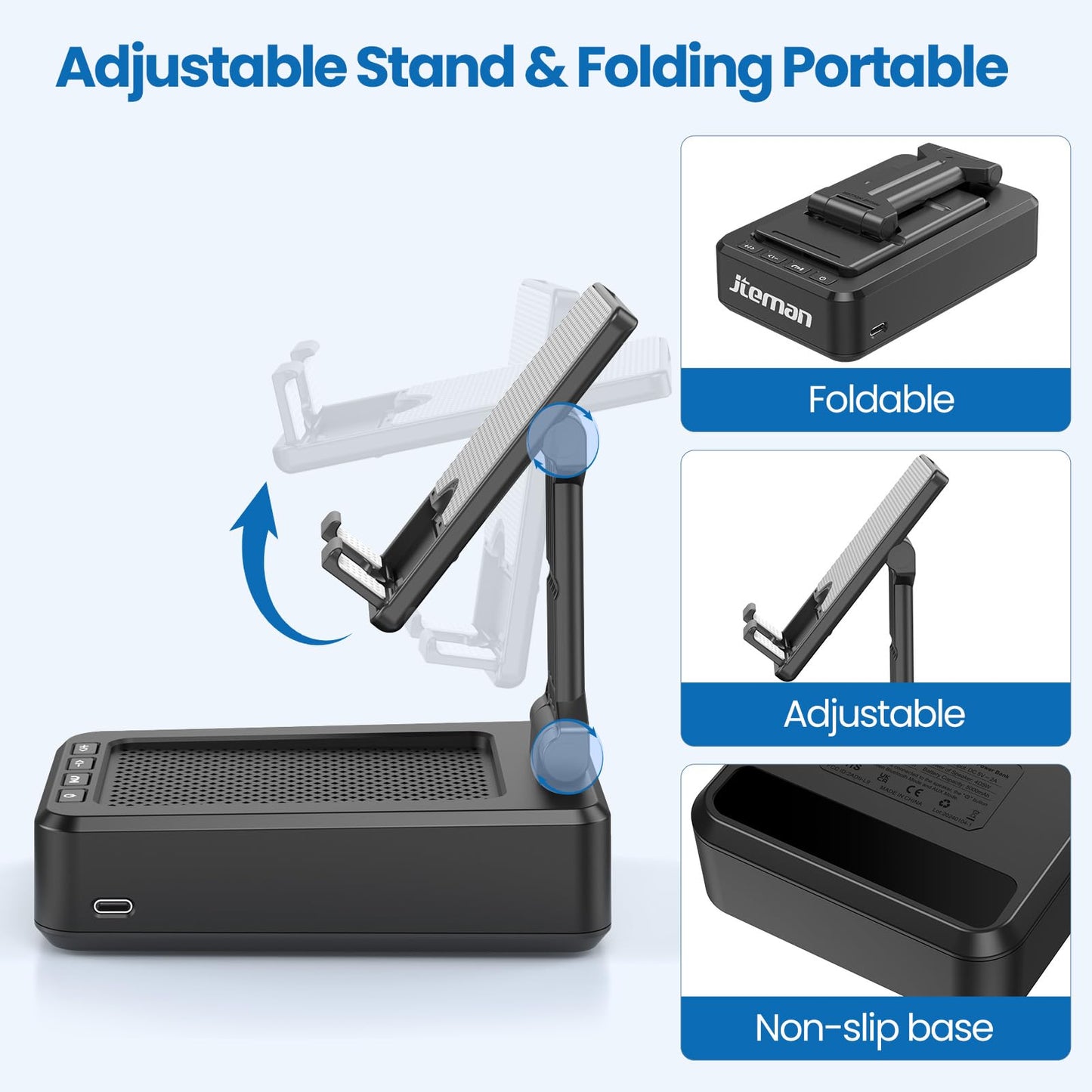 Soporte para teléfono celular con altavoz Bluetooth inalámbrico y base antideslizante HD con sonido envolvente perfecto para el hogar y exteriores con altavoz Bluetooth para escritorio compatible con