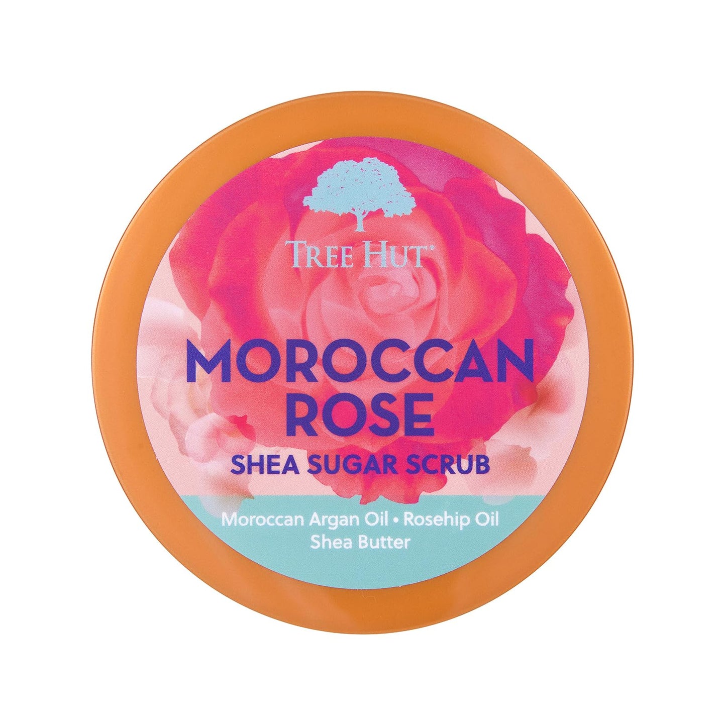 TREE HUT, Moroccan Rose Shea Sugar Scrub, Exfoliante Corporal de Azúcar Natural con Manteca de Karité y Esencia de Rosa Marroquí, Exfolia e Hidrata la Piel, 510 gramos