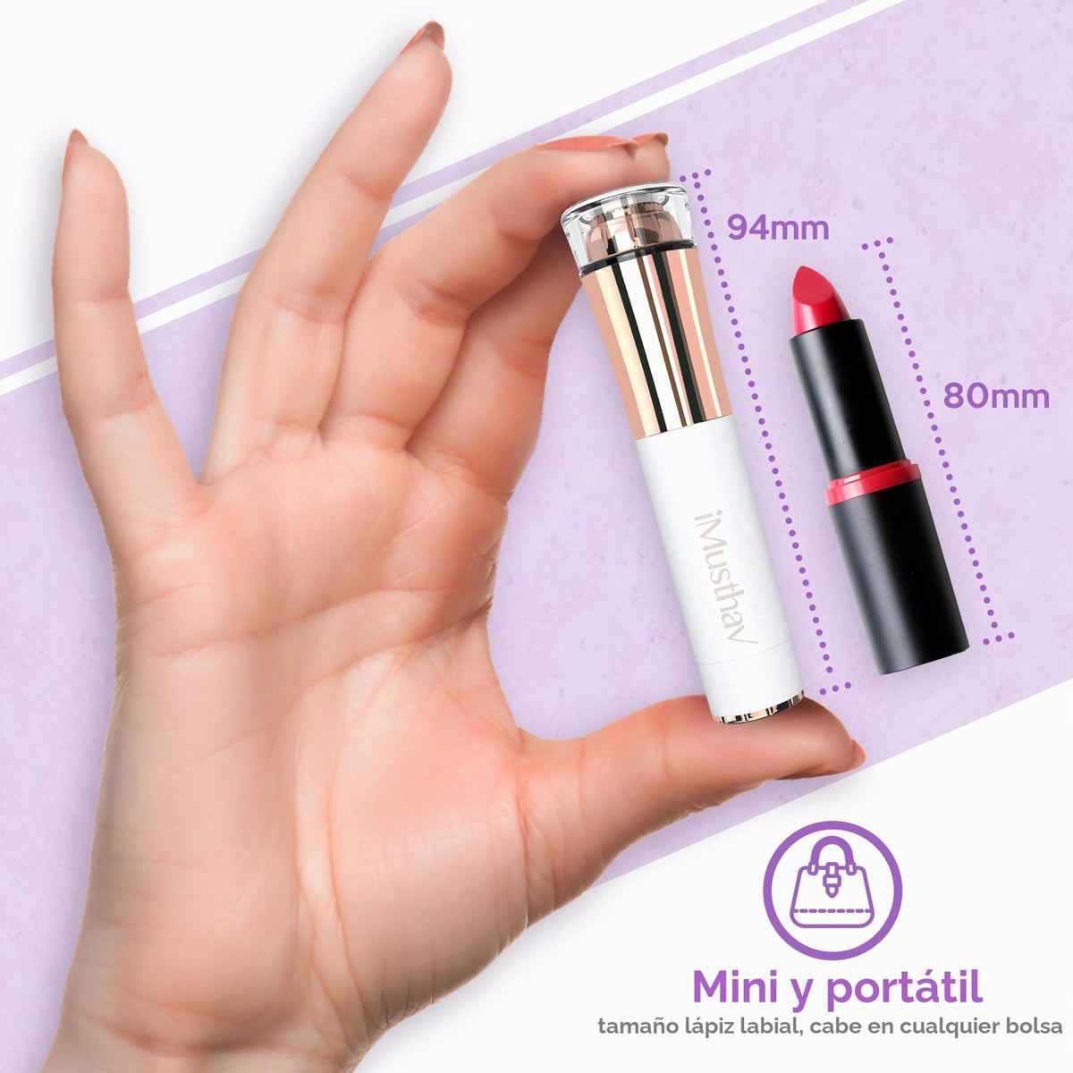 iMusthav Depilación Facial para Mujer, Afeitadora Eléctrica Sin Dolor