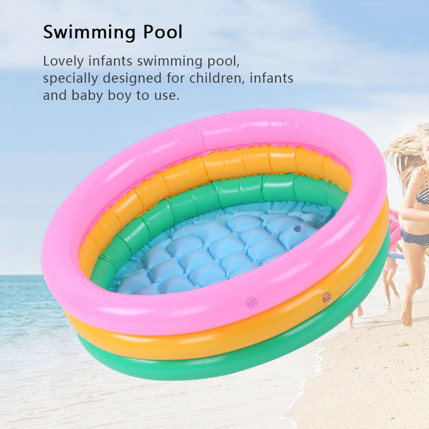 Piscina Inflable ZAWELIYO Brillante Suave Pequeña para Niños