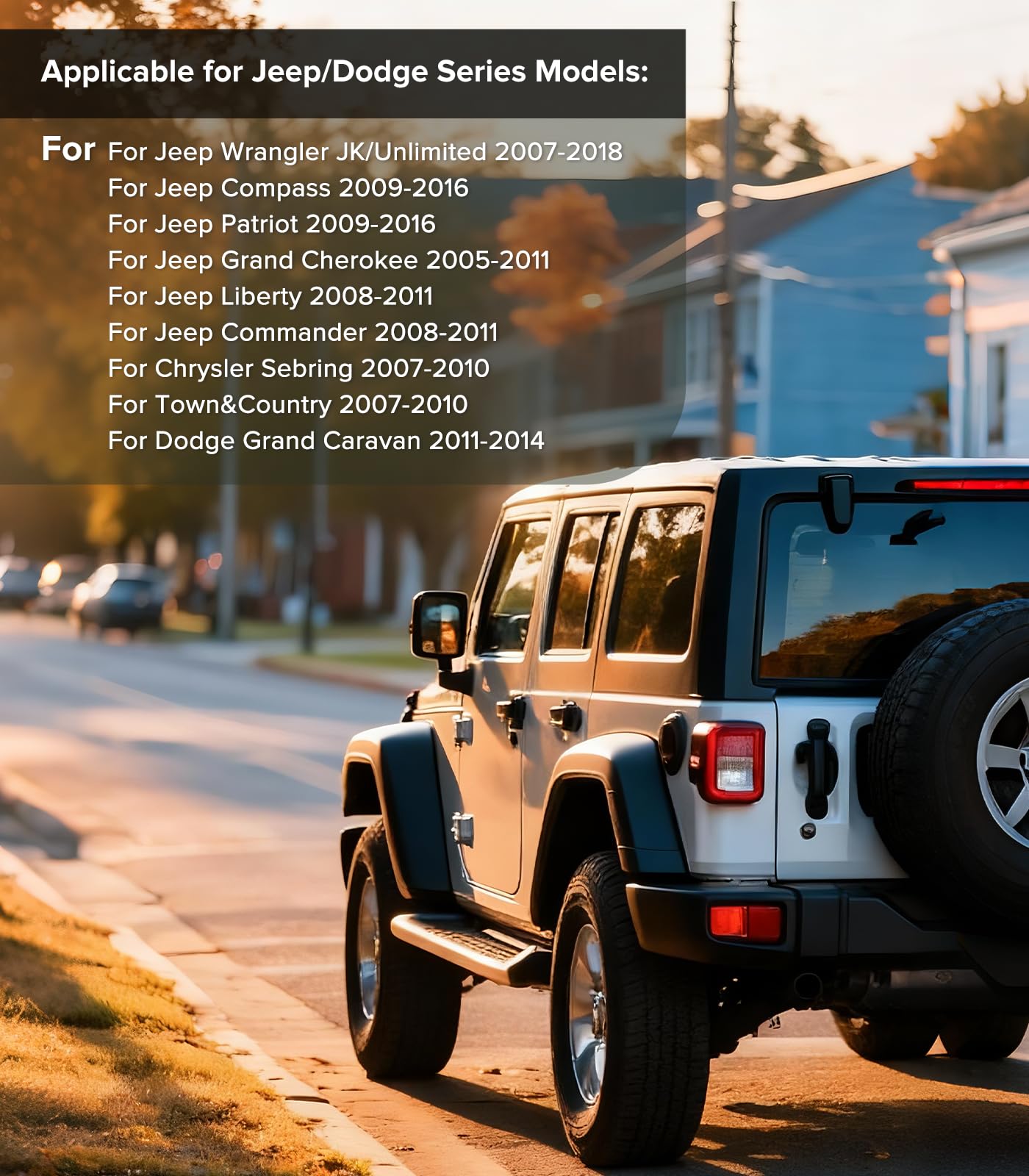 Estéreo de coche 4G+64GB para Jeep Wrangler JK 2007-2018, Dodge Ram 1500 2500 Radio de actualización - CarPlay inalámbrico Android Auto con botón de volumen físico, pantalla táctil QLED, cámara de