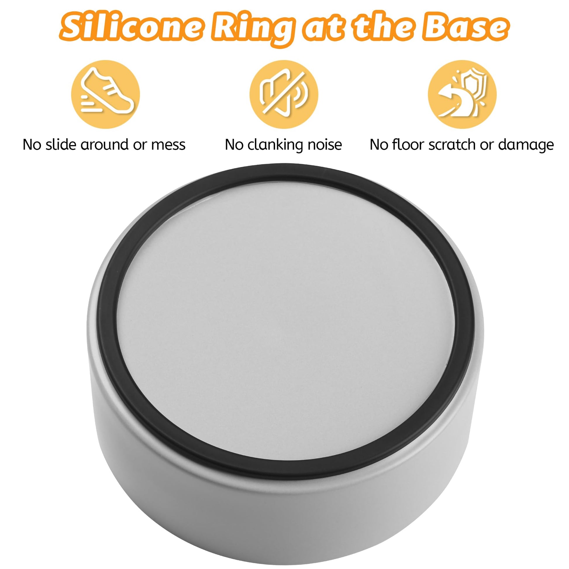 Kitwinney - tazón grande antideslizante para perros, cuencos de cerámica pesados para perros con base de silicona, tazón ponderado sin punta, tazón de agua para perros sin derrames, tazón básico para