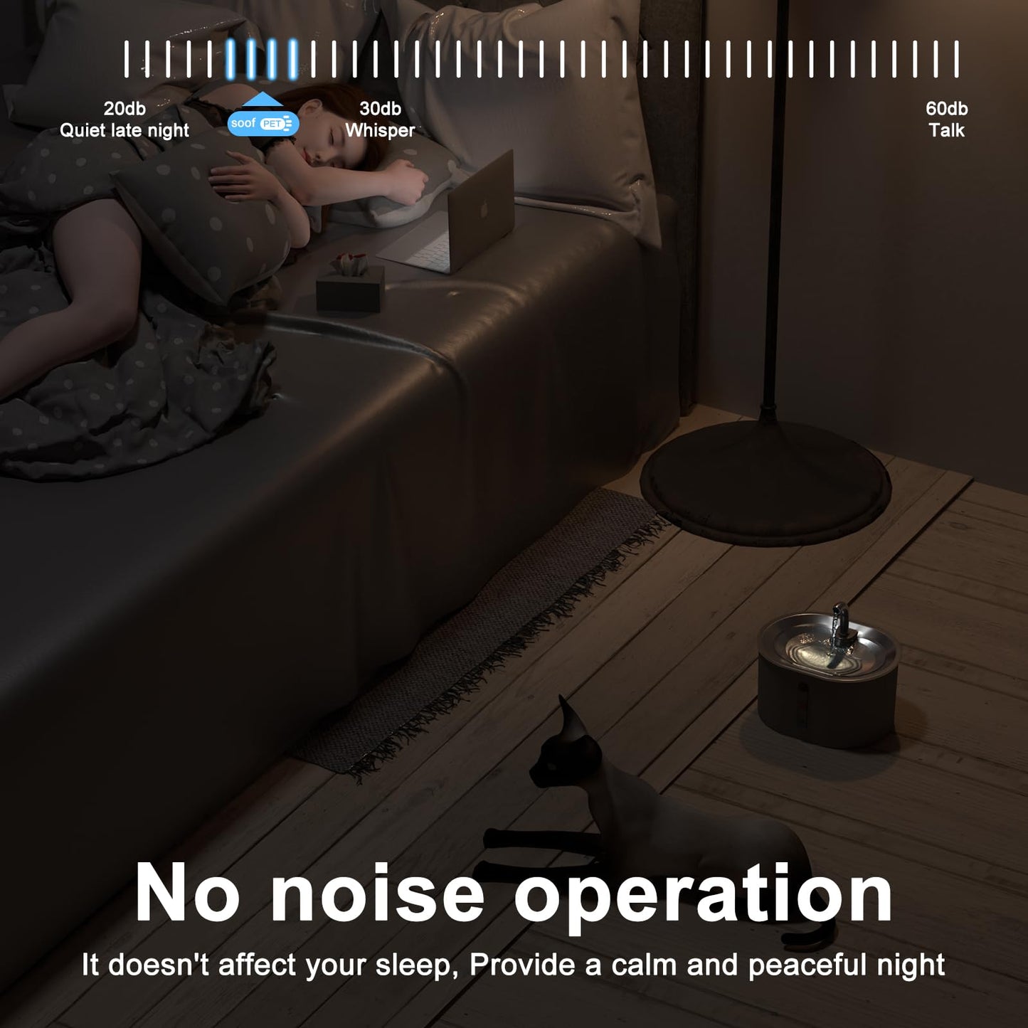 Fuente de Agua para Mascotas Joric Acero Inoxidable Dispensador Automático 2.5 l Super Silencioso para Gatos