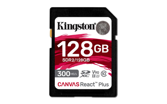 Kingston Memoria SD SDXC Canvas React Plus 300R UHS-II V90(SDR/128GB)