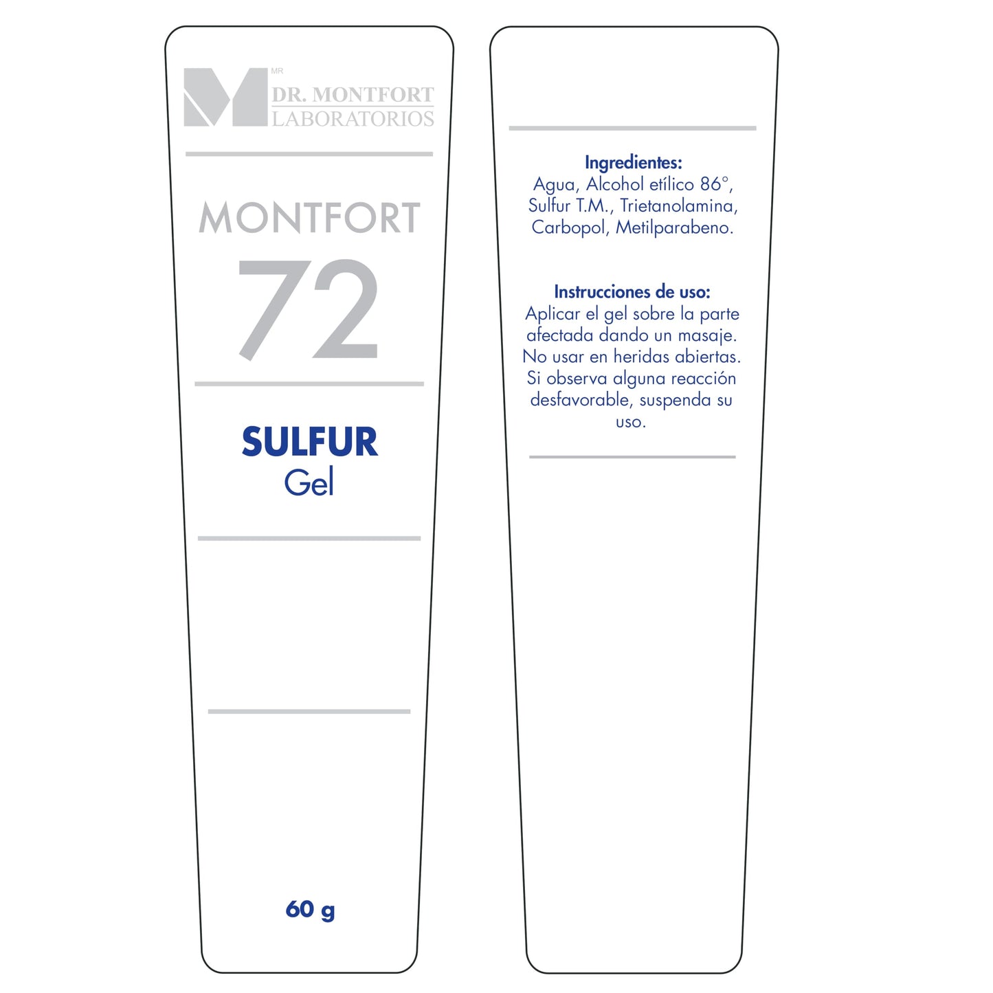 Dr. Montfort Gel de Sulphur Cuidado de la Piel 60 mL