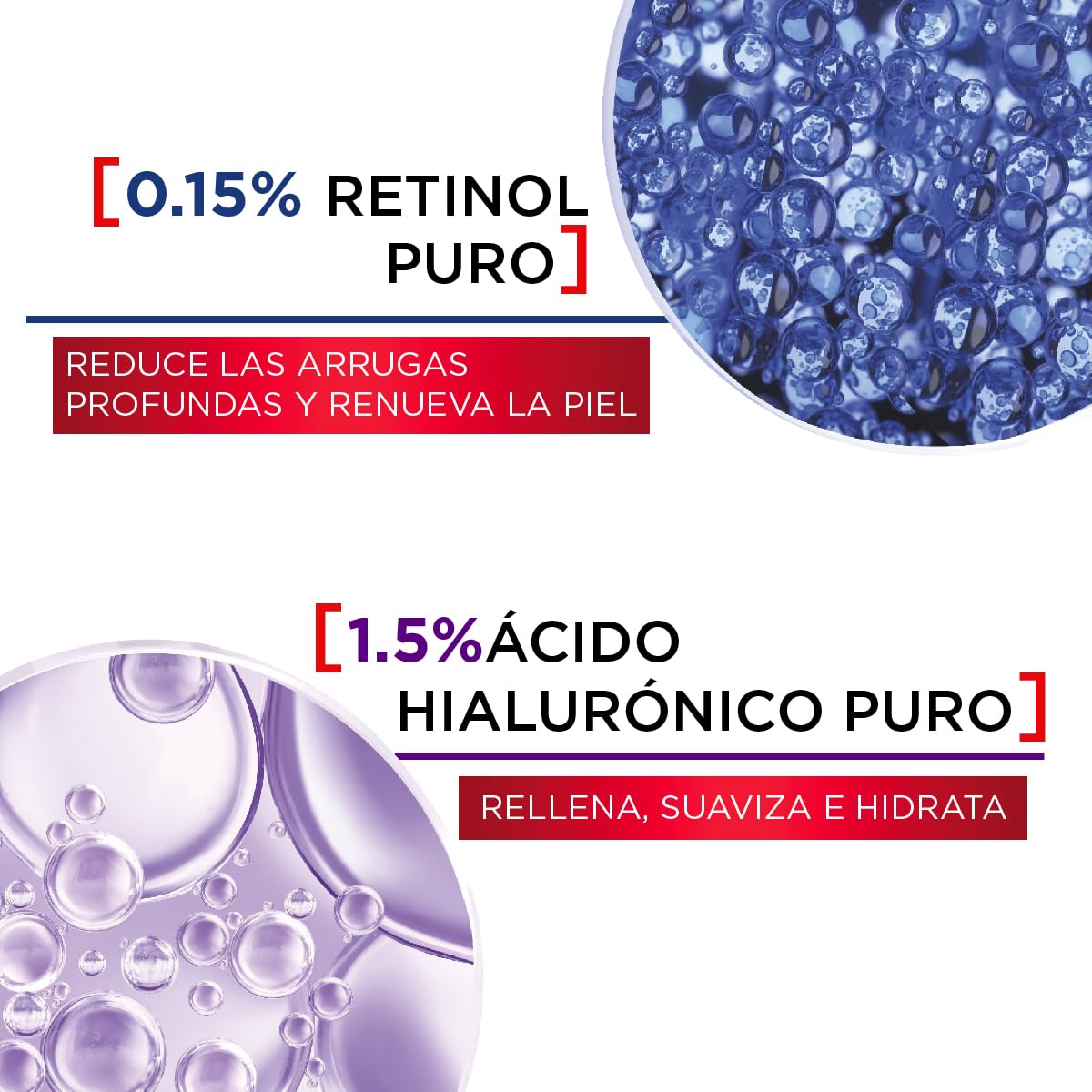L'Oreal Paris Serum Facial Anti Arrugas Acido Hialuronico Revitalift + L'Oréal Paris Serum Facial Noche con Retinol Revitalift