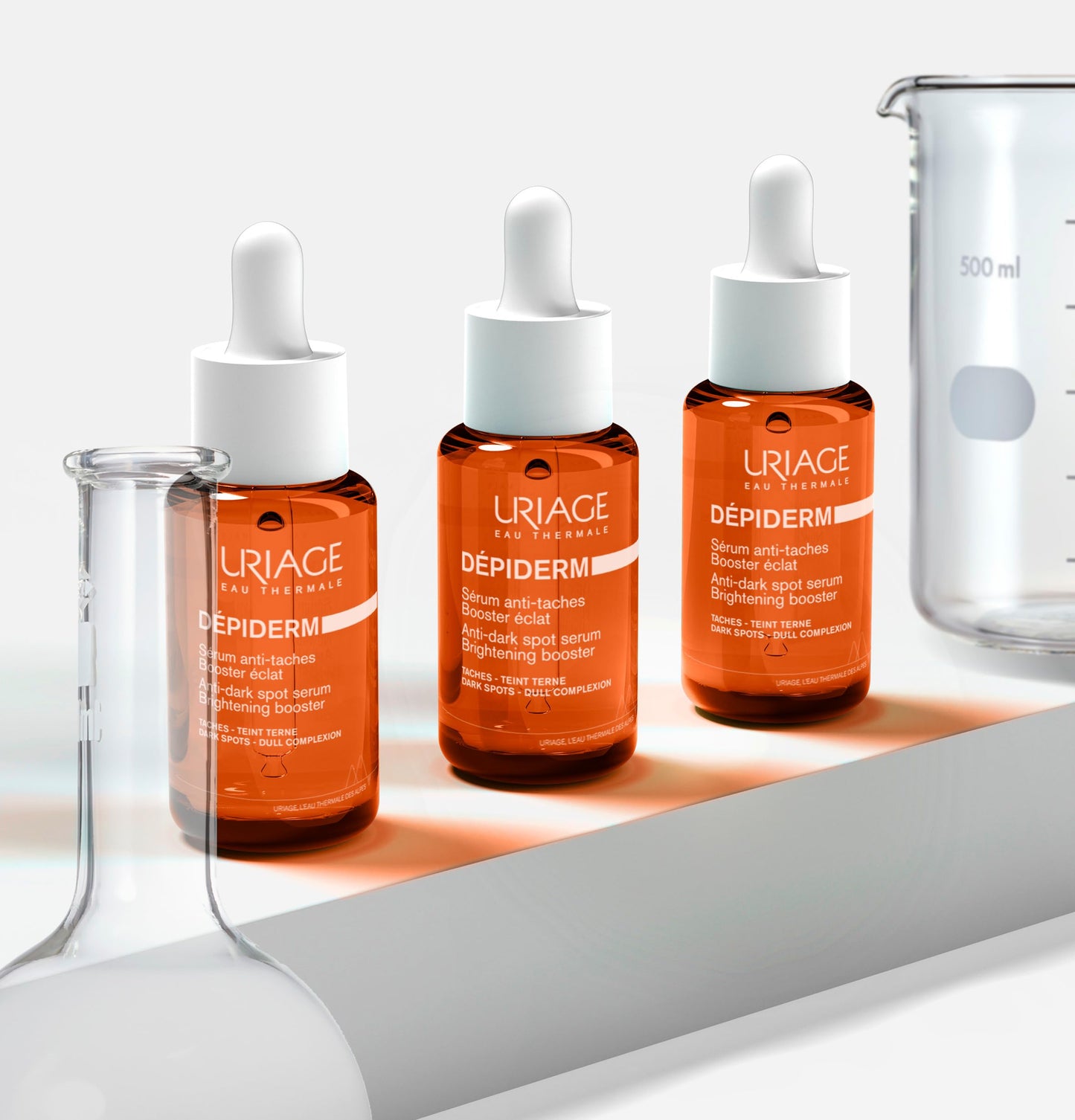 Uriage Depiderm Sérum de vitamina C estabilizada 30ml -solución antimanchas para una piel luminosa con un complejo de vitamina C al 20% y niacinamida - Sin fragancia - apto para pieles sensibles - no comedogénico - testado dermatológicamente