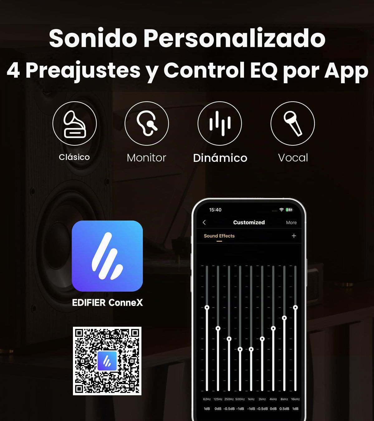 Altavoces de Estantería Edifier Negro Alta Resolución Bluetooth 6.0