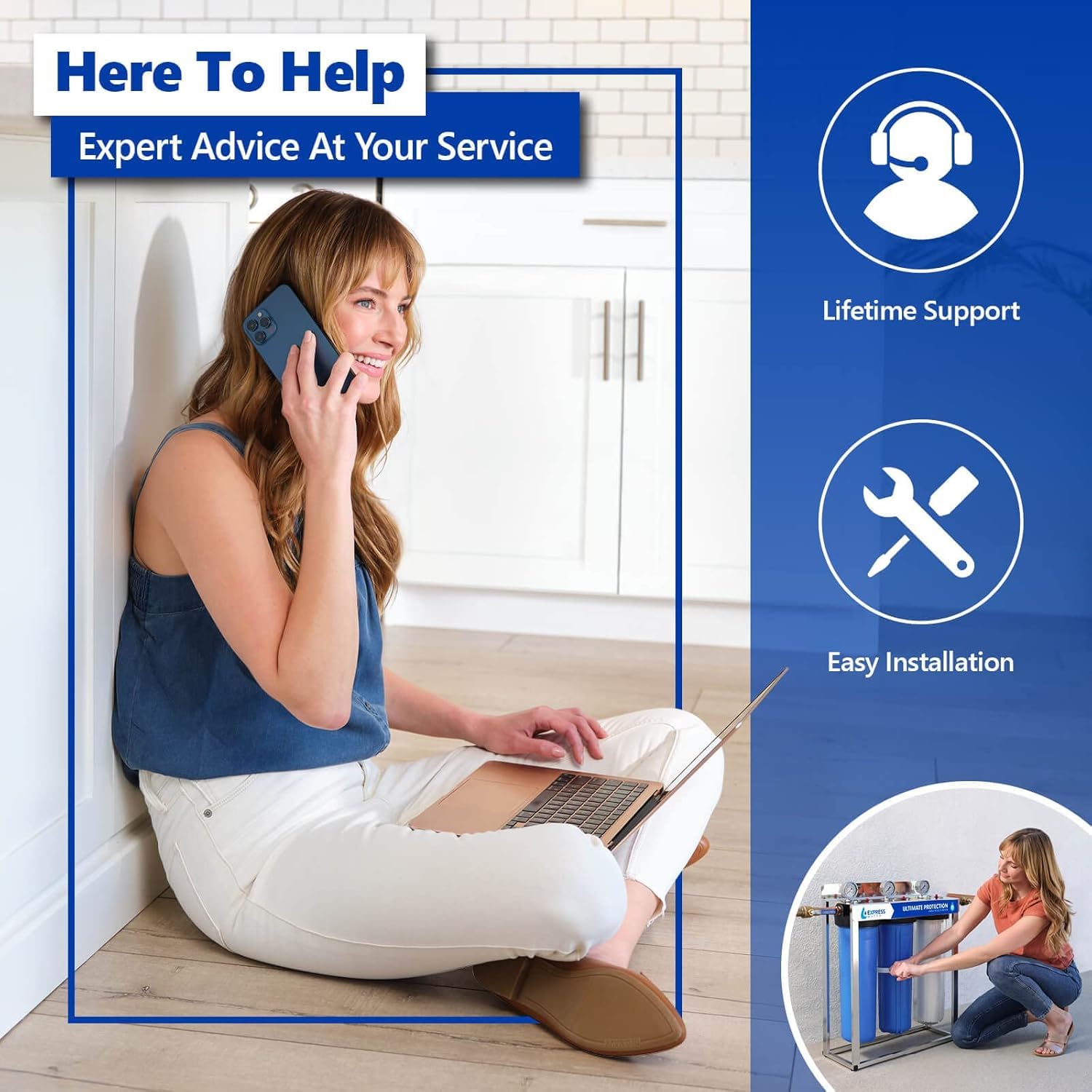 Filtro de Repuesto Express Water Blanco para Toda la Casa, 3 Unidades