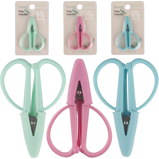 JubileeYarn Tiny Traveler Units - Mini Tijeras de Avión Portátiles Compatibles con TSA - Surtido - 3 Unidades