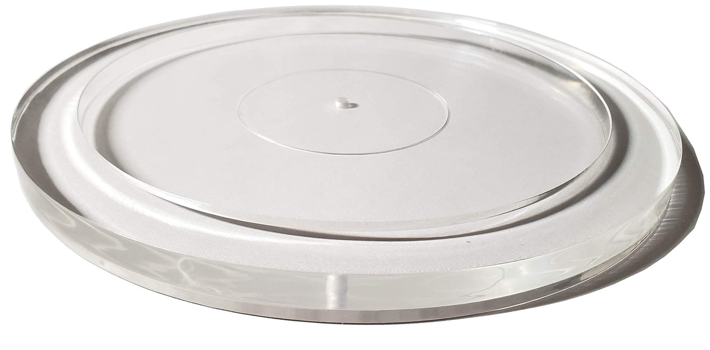 SUPREMETECH Plato acrílico para Pro-Ject Debut DC/EVO/Pro, T1, 1Xpression, Music salón MMF-2.1/2.2/2.3/3.3/5.1/5.1se/5.3/5.3se, Angels Horn, y Crosley C6 (Transparente)