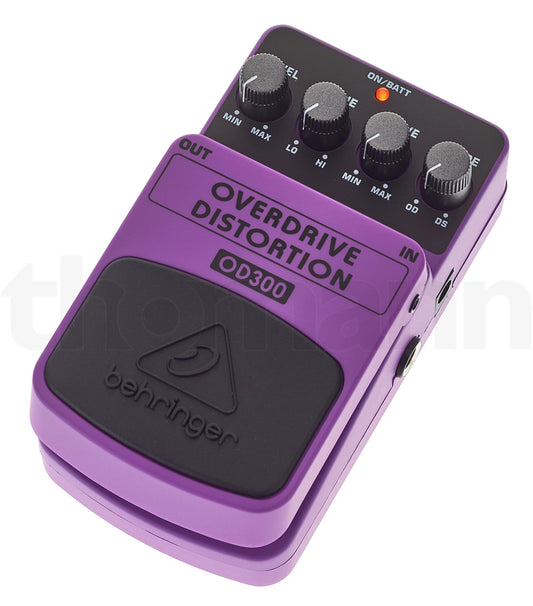 Behringer OD300 Pedal de efectos de instrumentos de sobreaccionamiento/distorsión de 2 modos