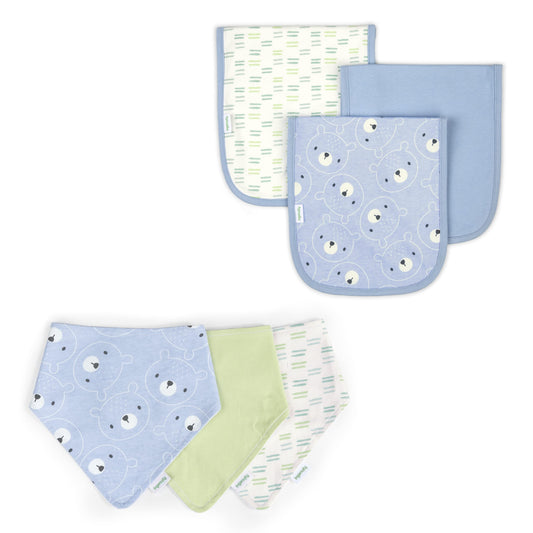 Ingenuity Easy Eater™ - Juego de 3 baberos para bebé - Kodi™ & Easy Eater™ - Juego de 3 paños para eructos para bebé - Kodi™